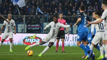 Gol de Baldé contra o Empoli dá primeira vitória fora de casa à Inter depois de dois meses
