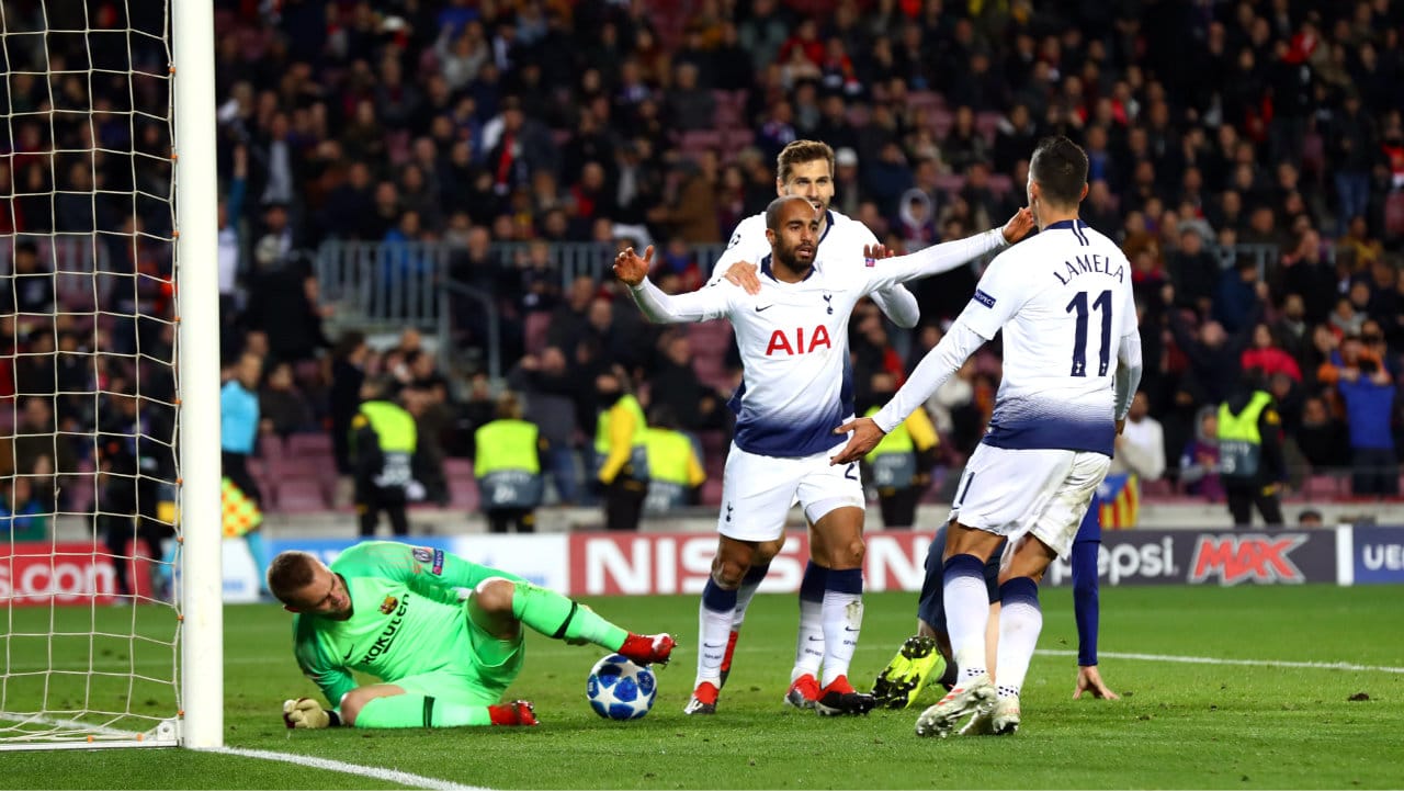 Com tens&atilde;o at&eacute; o &uacute;ltimo minuto, gol de Lucas contra o Barcelona classifica Tottenham e elimina Inter