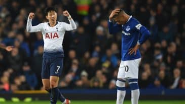 Comandado por Son, Tottenham foi um trator para virar e golear o Everton no Goodison Park