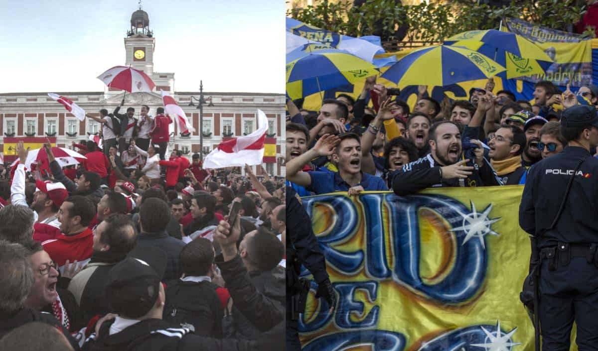 Assim foram os &lsquo;banderazos&rsquo; de Boca Juniors e River Plate em Madri