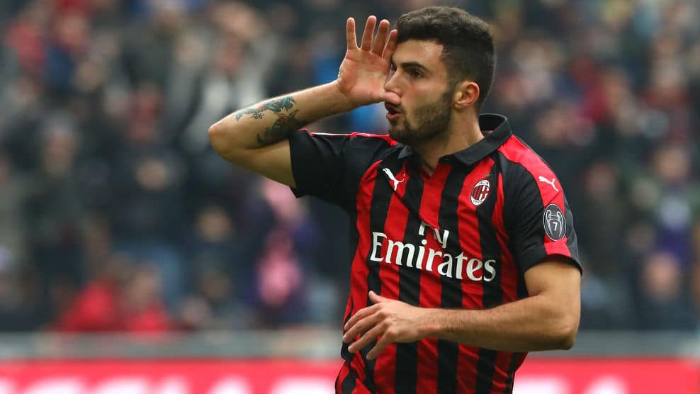 Cutrone mostrou sua t&eacute;cnica no gol que contribuiu para mais uma virada do Milan