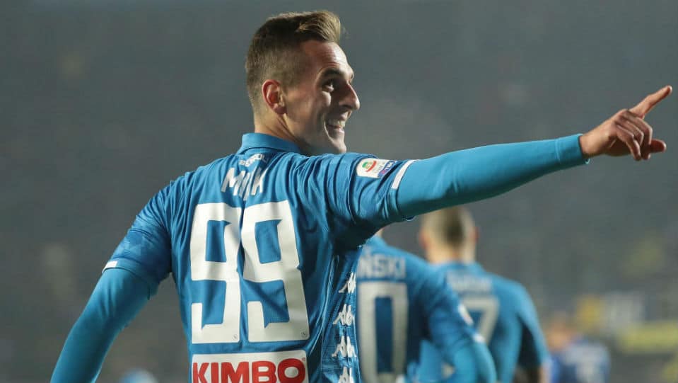 Milik saiu do banco e garantiu uma grande vit&oacute;ria ao Napoli, batendo a Atalanta nos minutos finais
