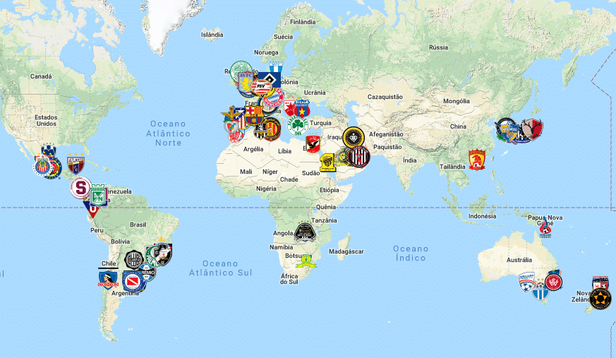 Mapa interativo: Todos os participantes do Mundial de Clubes (e da &ldquo;Copa Intercontinental&rdquo;) na hist&oacute;ria