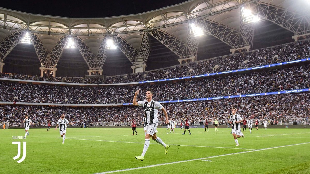 Gol de Cristiano Ronaldo decidiu a Supercopa da It&aacute;lia, jogada pela primeira vez na Ar&aacute;bia Saudita