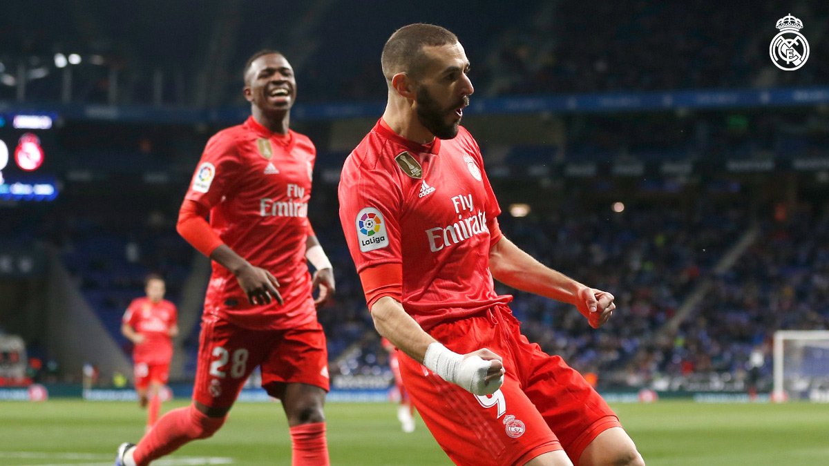 De volta aos bons momentos, Benzema facilitou bastante o triunfo do Real Madrid sobre o Espanyol