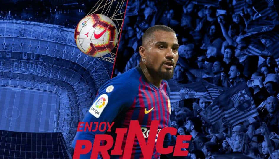 At&eacute; no videogame pareceria surreal, mas o Bar&ccedil;a realmente trouxe Kevin-Prince Boateng