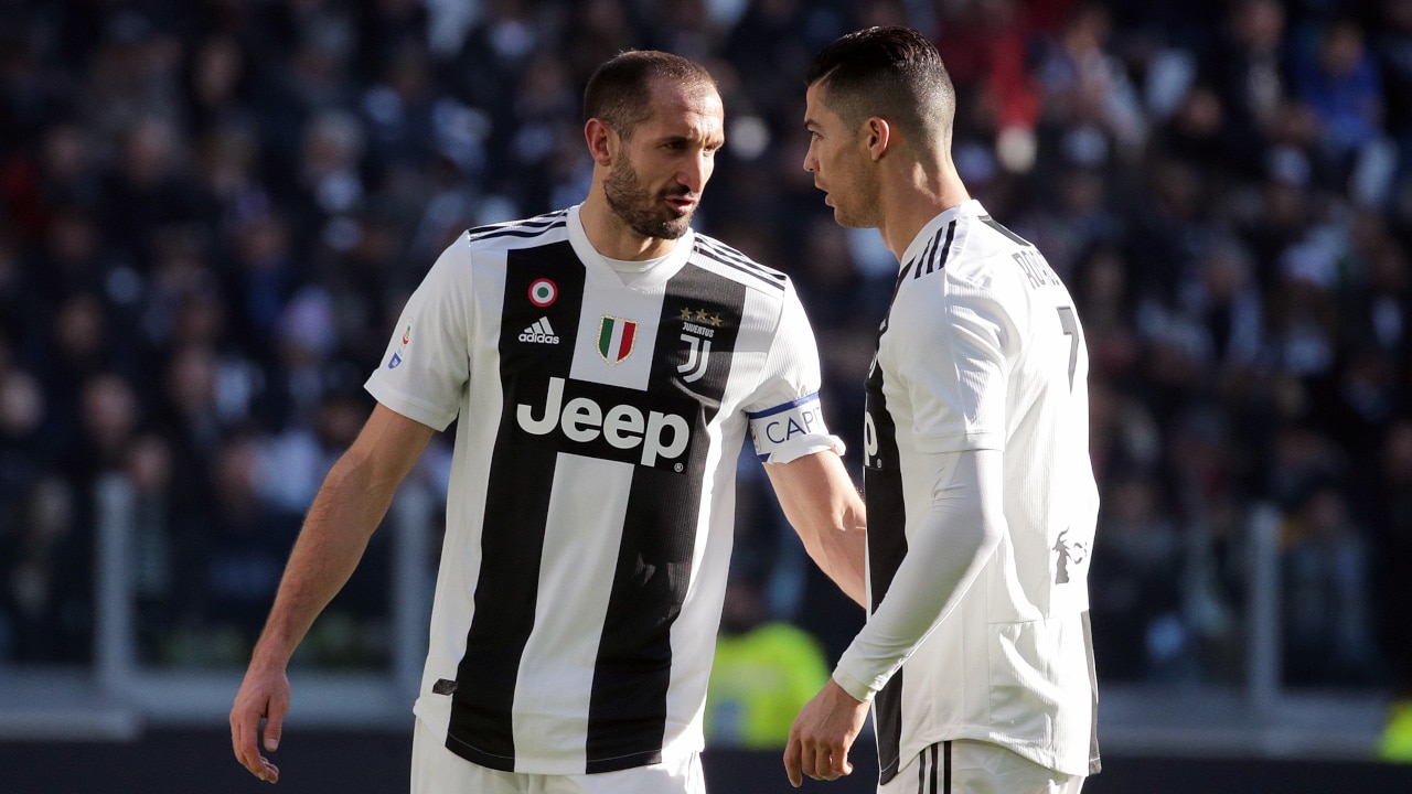 Chiellini, capit&atilde;o da Juventus: &ldquo;Cristiano Ronaldo &eacute; como Bolt e Federer&rdquo;