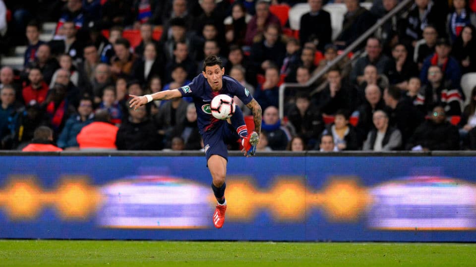 Di Mar&iacute;a est&aacute; voando baixo e anotou um belo gol por cobertura na Copa da Fran&ccedil;a
