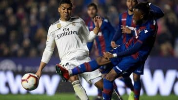 Casemiro forçou a barra e, com dois pênaltis, Real Madrid venceu o Levante