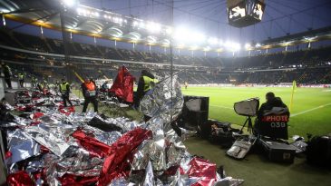 Festa limitada: Censura das autoridades levou o Frankfurt a cancelar seu mosaico na Liga Europa