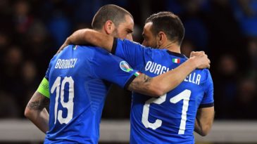 Jorginho e Bonucci são os batedores de pênalti, mas deixaram Quagliarella fazer história