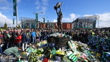 O Celtic realizou um imenso tributo a Billy McNeill, seu eterno capitão na conquista da Champions
