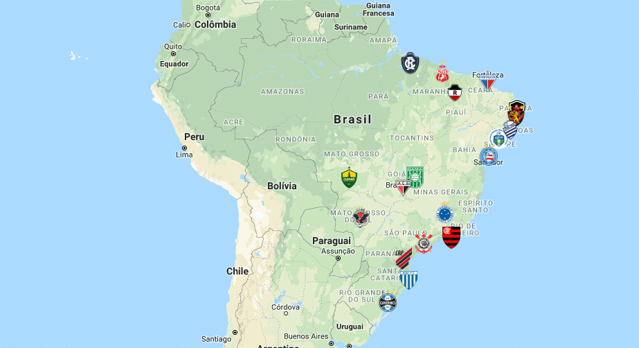 [Post-debate] Um mapa com os campe&otilde;es estaduais coroados pelo Brasil at&eacute; este domingo