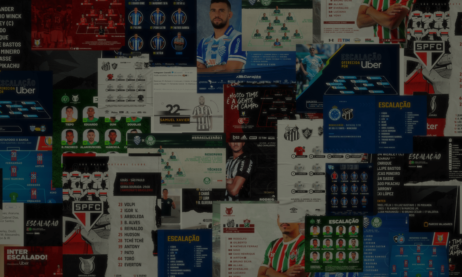 Qual time tem a melhor arte de pr&eacute;-jogo do Brasileir&atilde;o 2019?