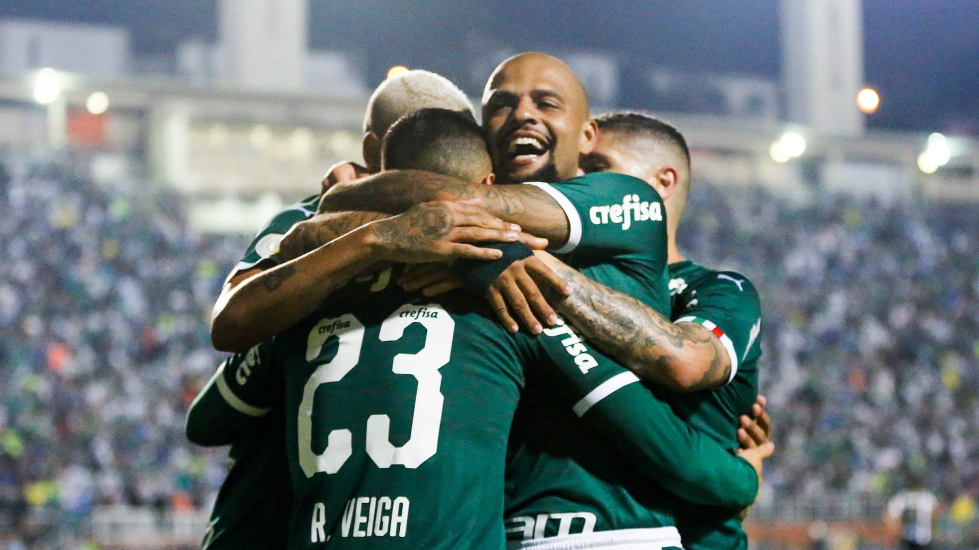 Palmeiras faz jogo &agrave; altura da expectativa e amassa o Santos no Pacaembu com um 4 a 0