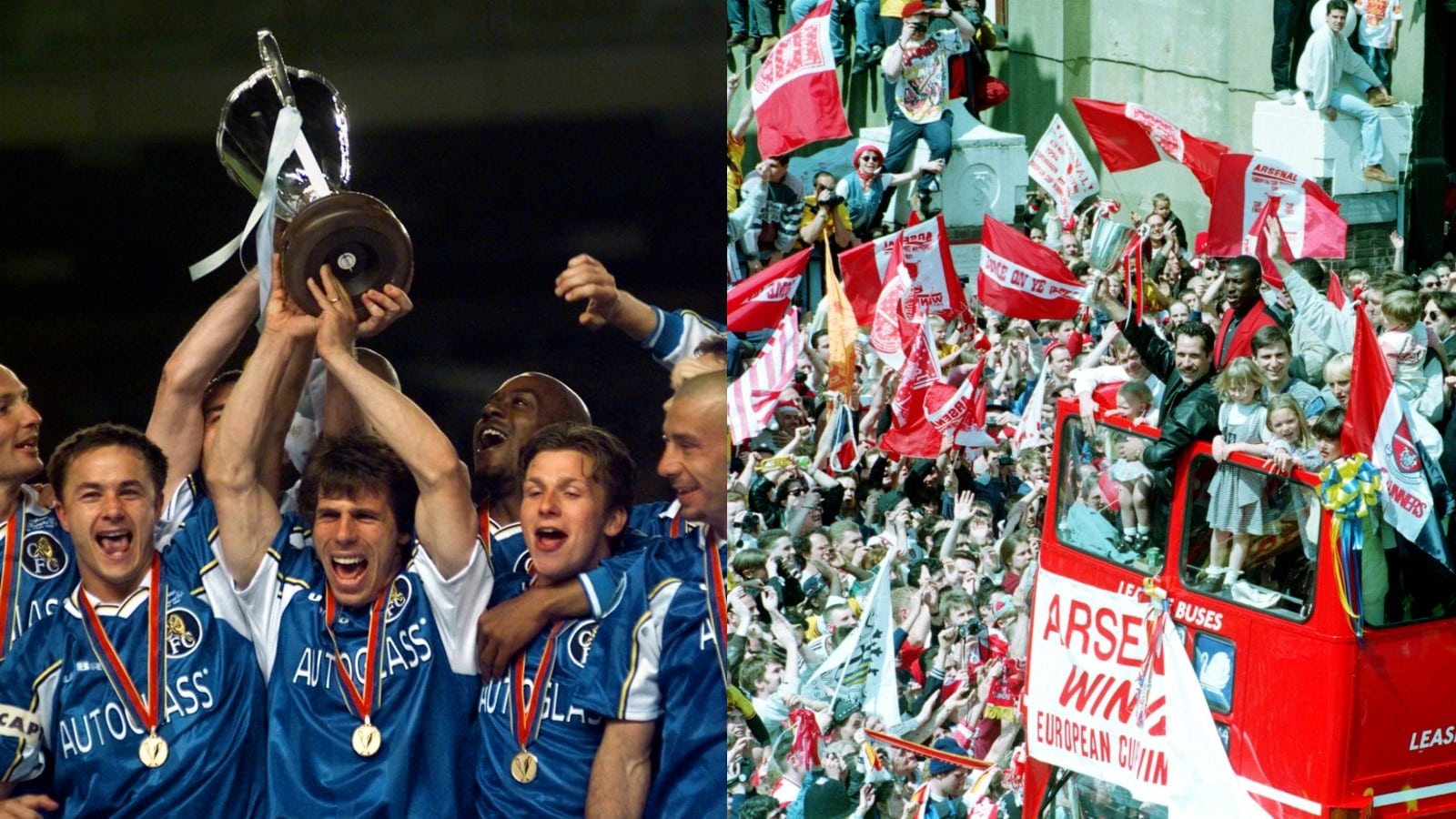As outras gl&oacute;rias continentais dos anos 1990: Quando Chelsea e Arsenal conquistaram a Recopa