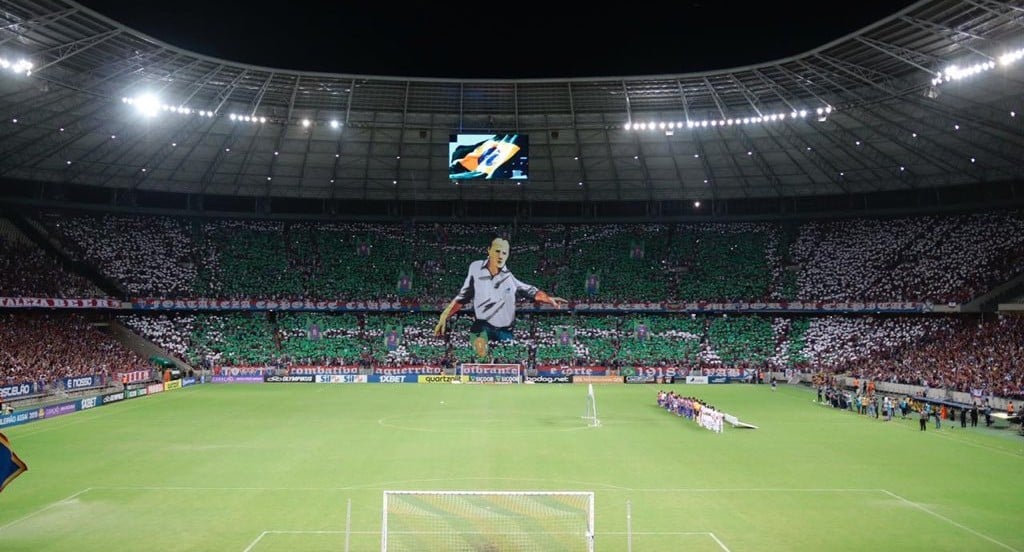 Antes do Fortaleza x S&atilde;o Paulo, Rog&eacute;rio Ceni foi exaltado com um baita mosaico no Castel&atilde;o
