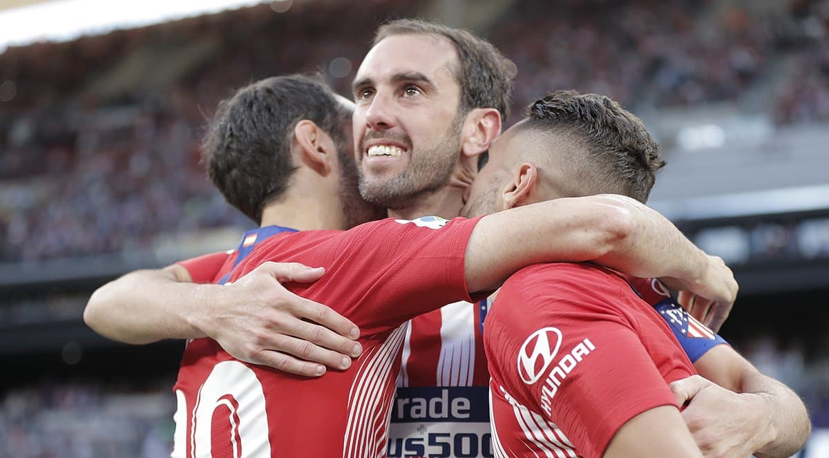 God&iacute;n recebeu um ardoroso adeus em seu &uacute;ltimo jogo com a camisa do Atleti no Metropolitano