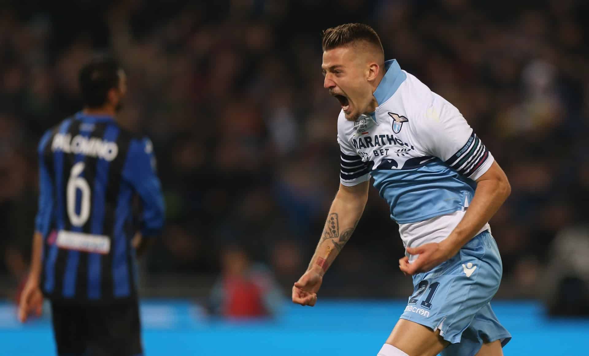 Milinkovic-Savic saiu do banco para frustrar a Atalanta e dar &agrave; Lazio seu s&eacute;timo t&iacute;tulo na Copa da It&aacute;lia