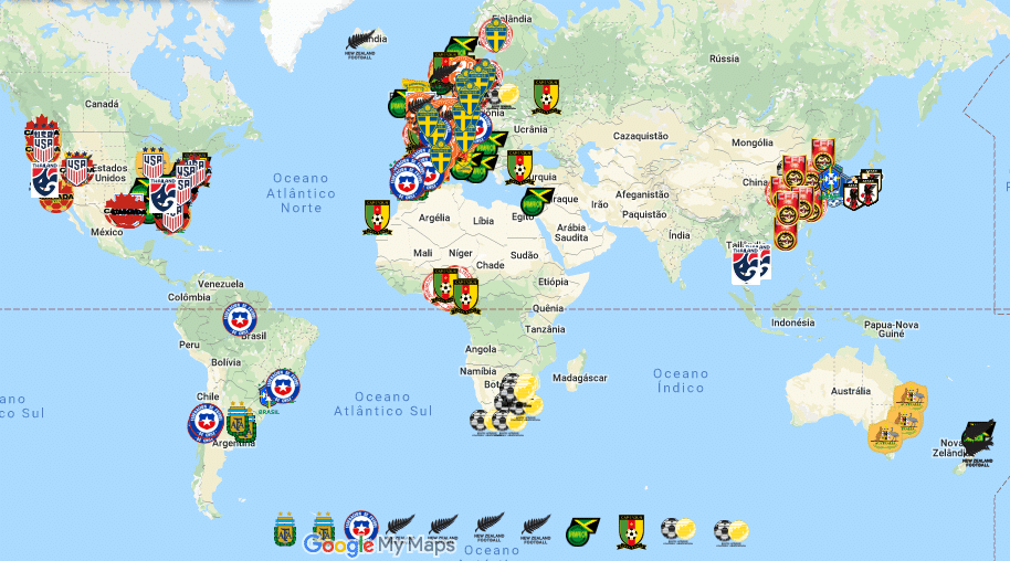 Um mapa interativo para voc&ecirc; saber mais sobre as 552 convocadas &agrave; Copa do Mundo Feminina