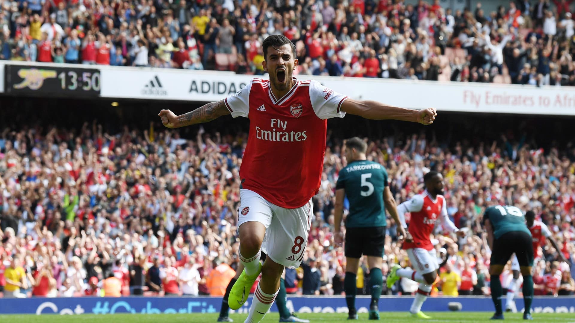 Sem balan&ccedil;ar a rede, Ceballos foi o destaque do Arsenal contra o Burnley