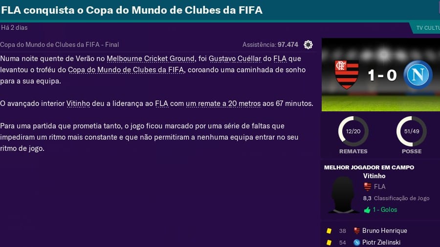 Com Balotelli, Flamengo foi campe&atilde;o mundial &ndash; no Football Manager