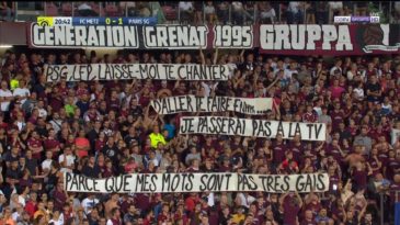 O PSG venceu, e mais um jogo na França foi interrompido por faixas consideradas homofóbicas