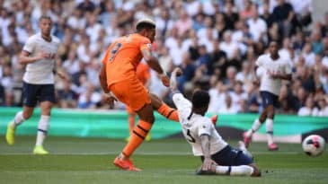 Joelinton abre sua contagem pelo Newcastle em vitória inesperada sobre o Tottenham