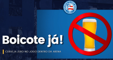 Contra aumento no preço, Bahia organiza boicote à cerveja na Fonte Nova e chama torcida para beber na rua