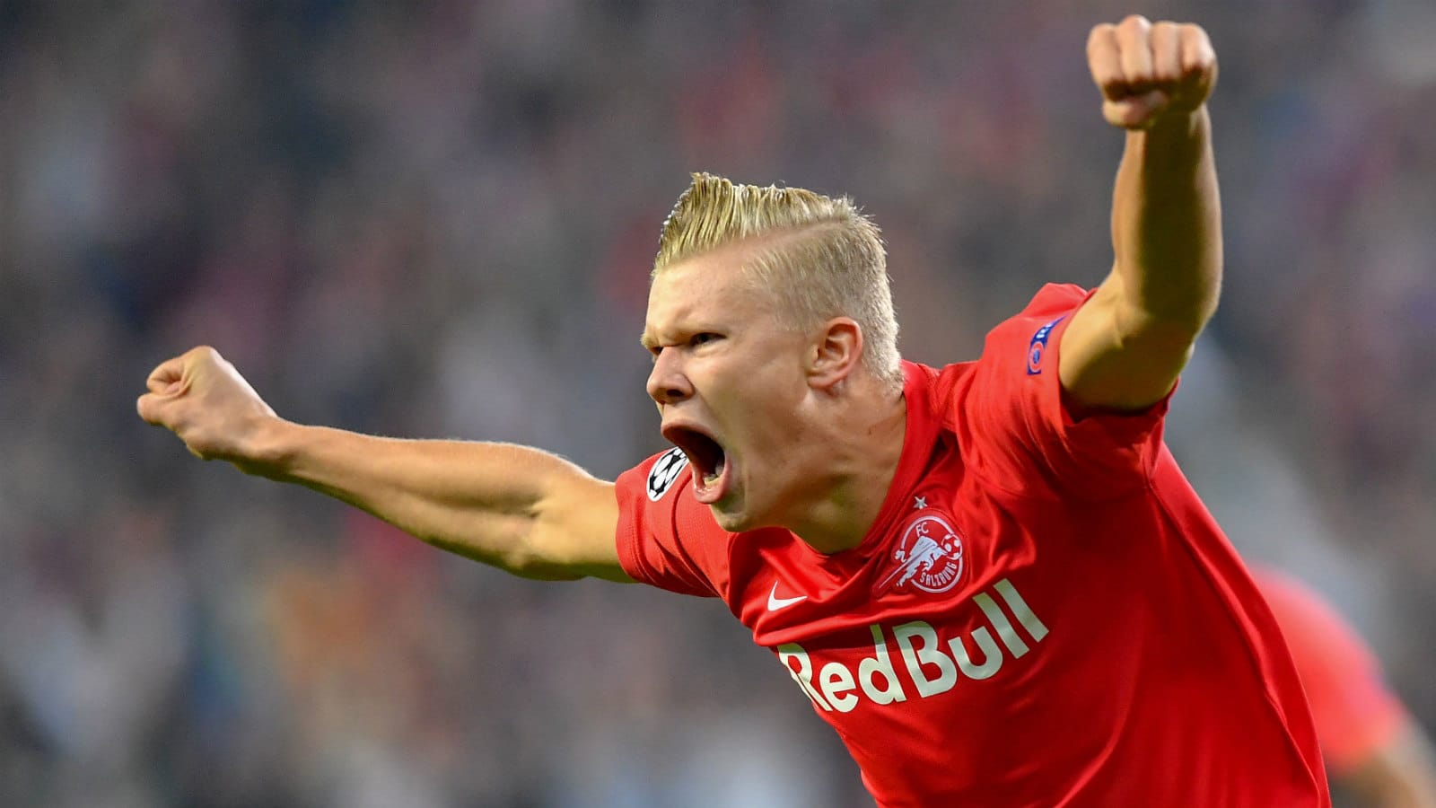 Haland tem s&oacute; 19 anos, mas acaba de estrear na Champions League com tr&ecirc;s gols no primeiro tempo