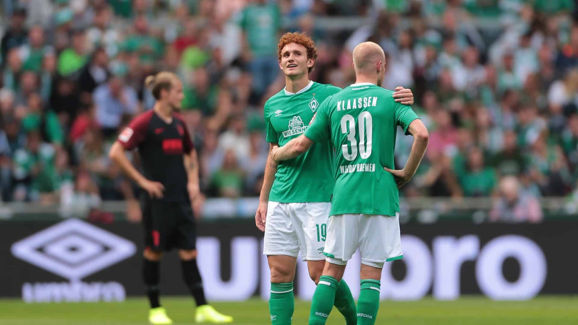 Sargent deu um chap&eacute;u no goleiro antes de anotar um gola&ccedil;o para o Werder Bremen