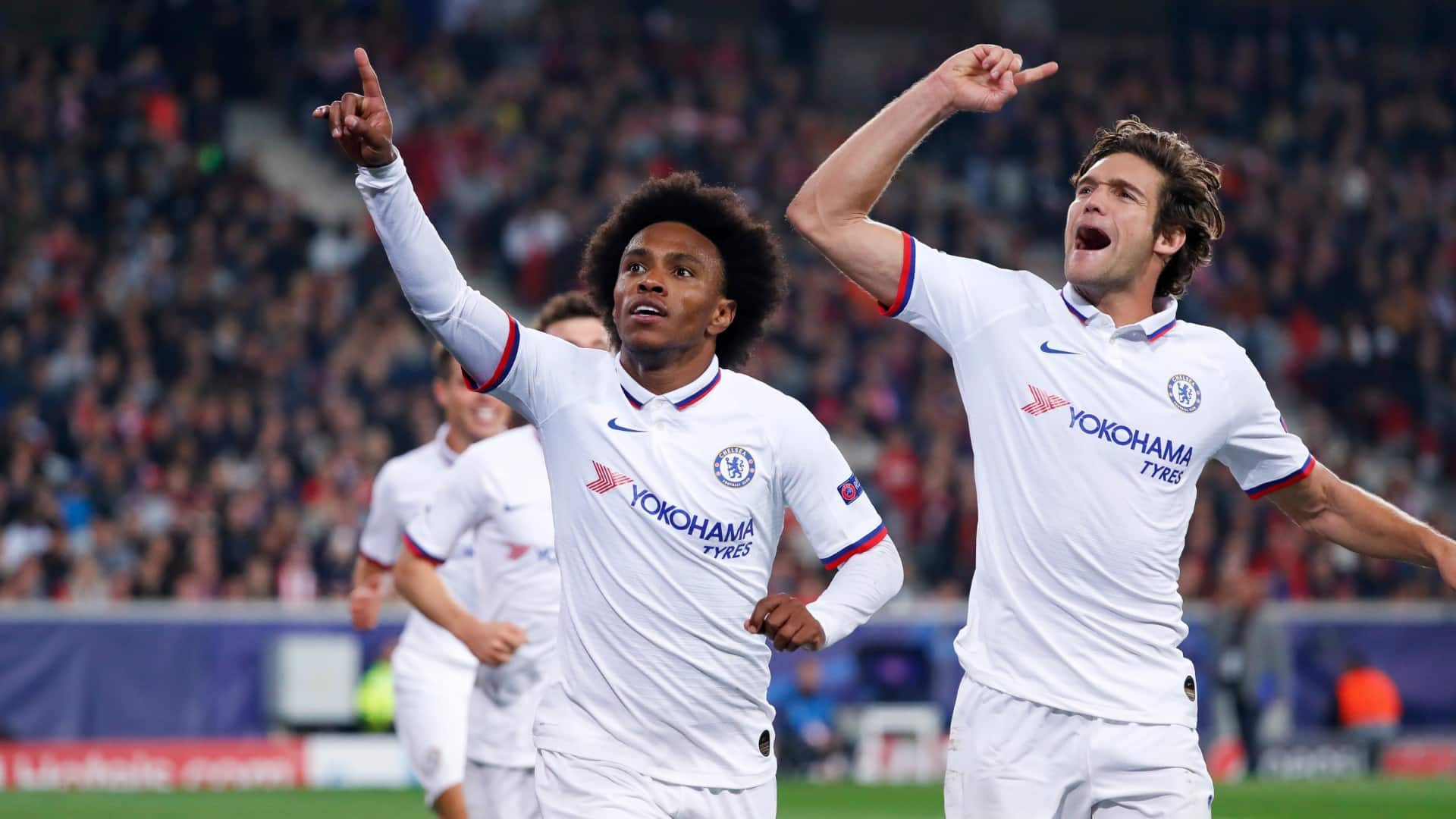 Chelsea usou a base e contou com gola&ccedil;o de Willian para se recuperar e vence Lille na Fran&ccedil;a