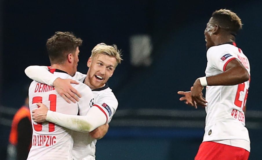 RB Leipzig amplia o bom momento e, com uma vit&oacute;ria na R&uacute;ssia, se aproxima dos mata-matas da Champions