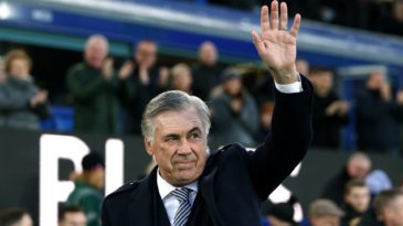 Ancelotti sobre estreia no Everton: “A recepção no Goodison Park foi um dia especial”