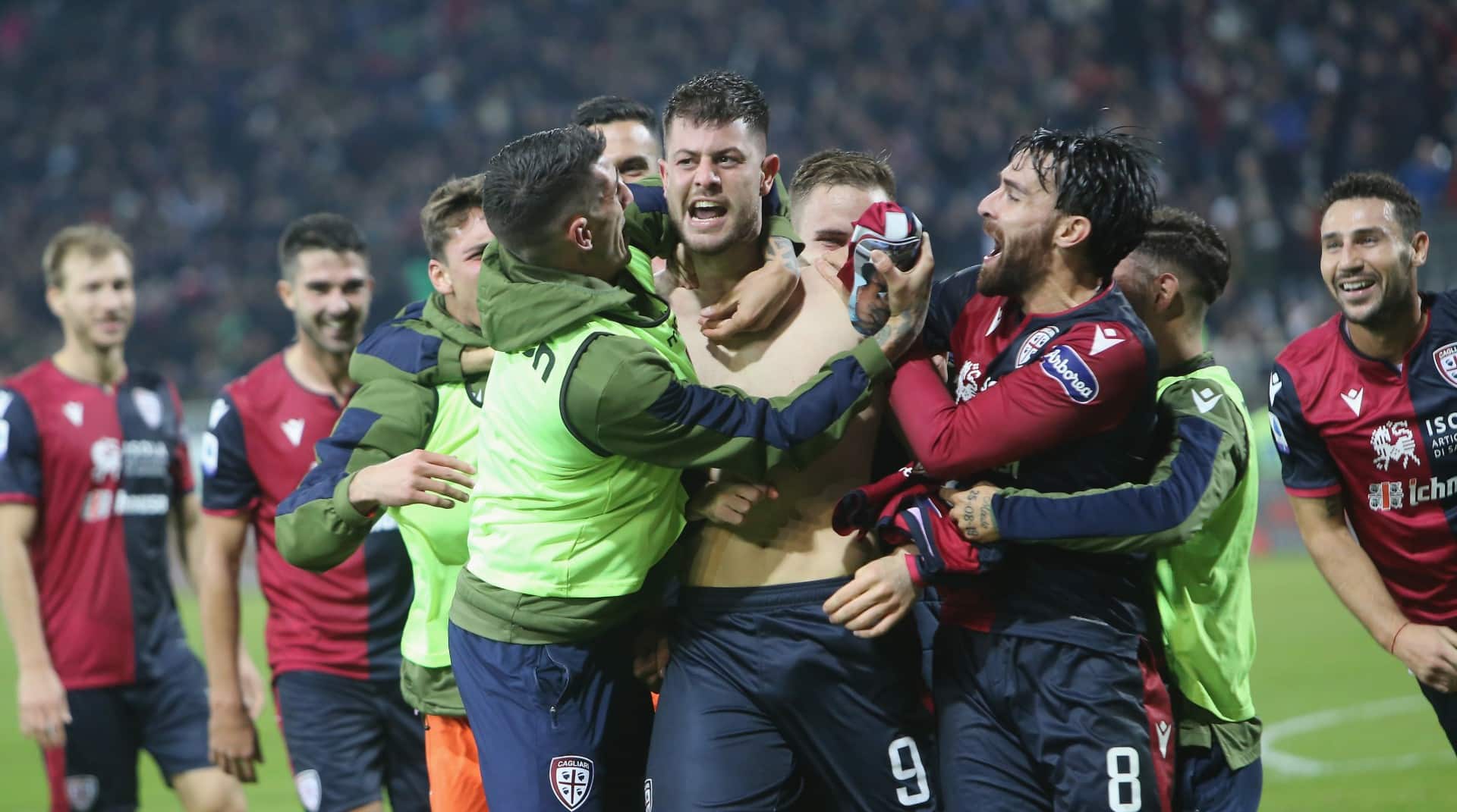 Aos 50 do 2&deg; tempo, o Cagliari buscou uma virada fant&aacute;stica para se reafirmar no G-4 da Serie A