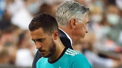 Hazard sobre Ancelotti: &ldquo;H&aacute; respeito entre n&oacute;s, mas n&atilde;o posso dizer que conversamos porque n&atilde;o conversamos&rdquo;