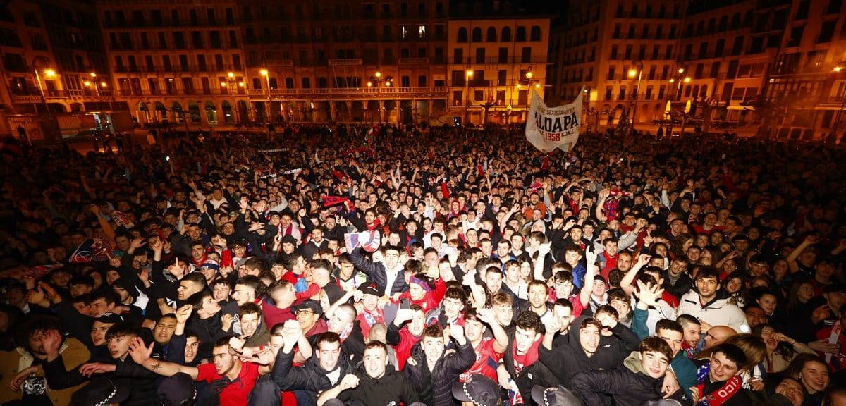 Foi de arrepiar a recep&ccedil;&atilde;o da torcida do Osasuna aos seus her&oacute;is ap&oacute;s a classifica&ccedil;&atilde;o &agrave; final da Copa do Rei