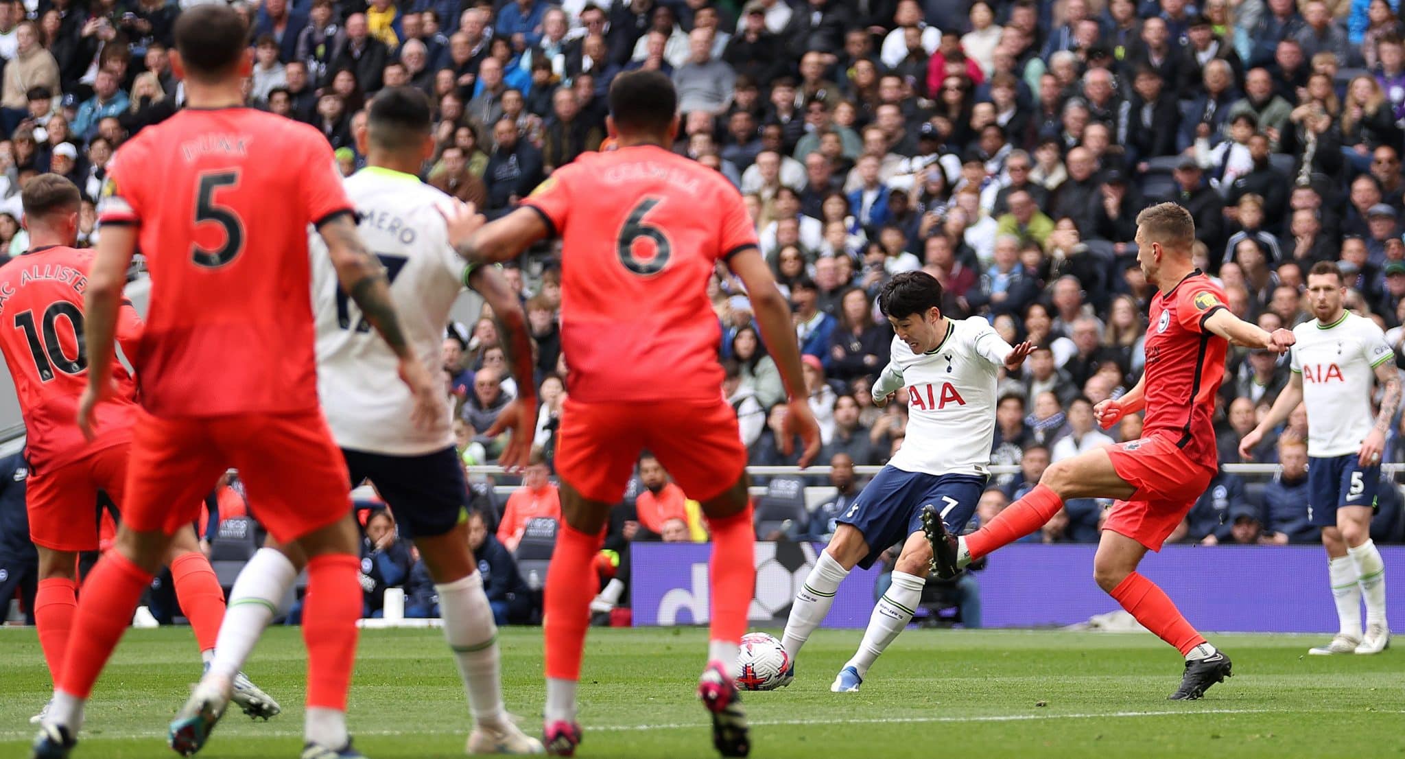 O clima ferveu em Londres: Tottenham sobreviveu para superar o Brighton, que pressionou e saiu na bronca com a arbitragem
