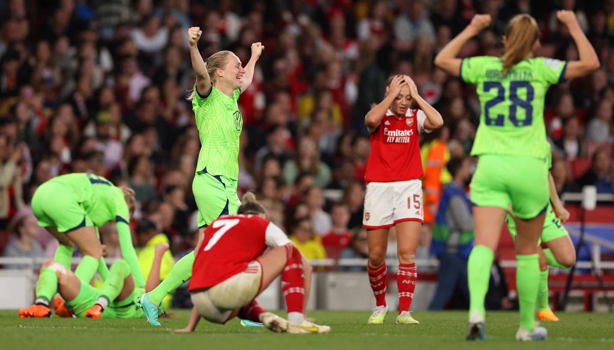 Wolfsburg marca no 119&deg; minuto, elimina Arsenal no Emirates lotado e vai &agrave; final da Champions Feminina