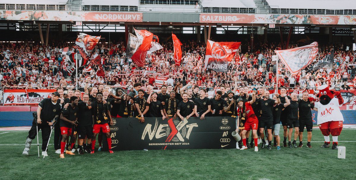 A hegemonia do Red Bull Salzburg completa dez anos consecutivos, com o decacampeonato austr&iacute;aco