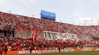 A torcida do Sevilla realizou um verdadeiro espet&aacute;culo antes, durante e depois da semifinal da Liga Europa