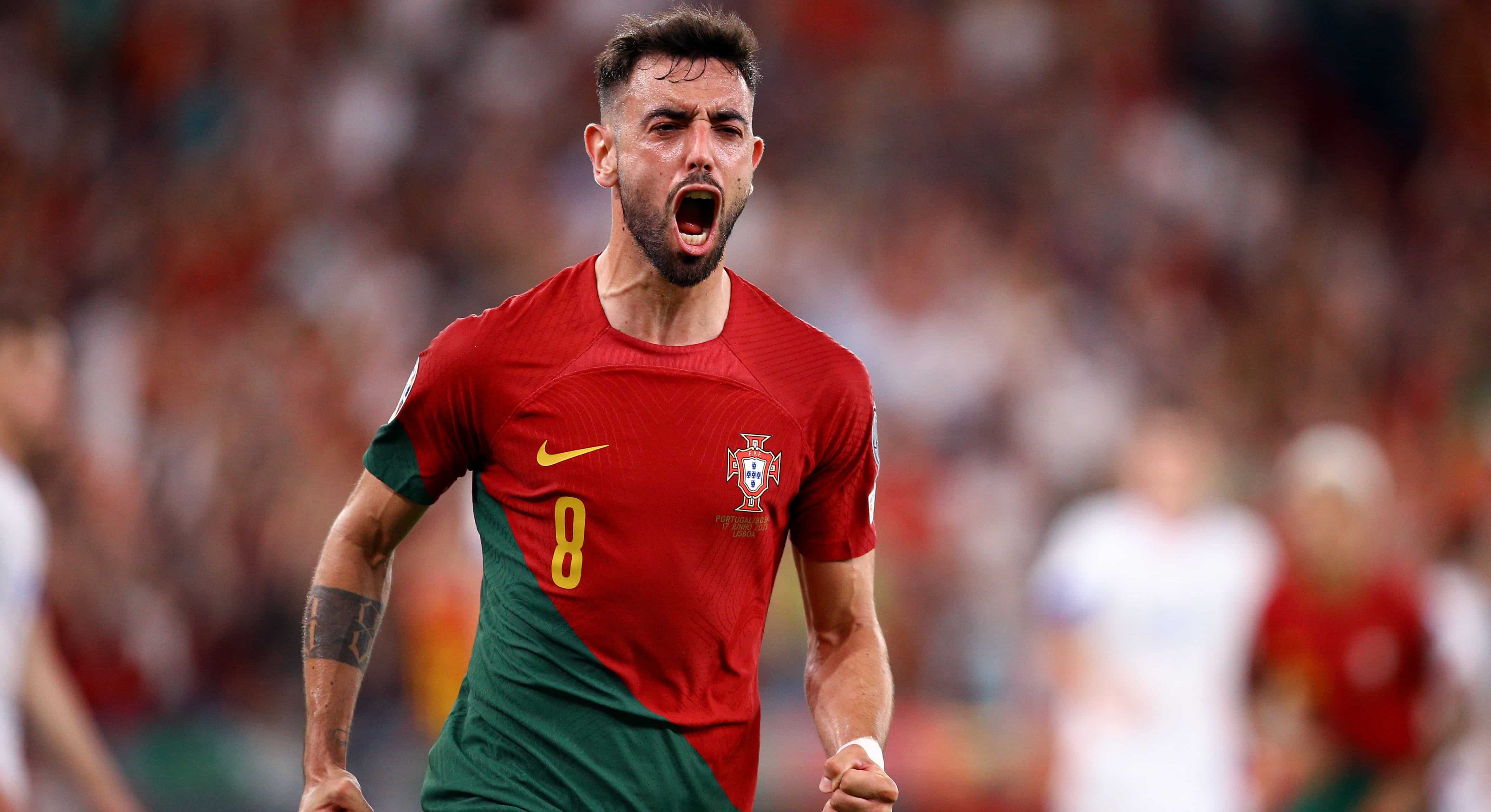 Bruno Fernandes brilha com dois gols e assist&ecirc;ncia na segura vit&oacute;ria de Portugal sobre a B&oacute;snia