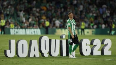 A despedida de Joaqu&iacute;n foi ainda mais especial pelos 622 jogos que o fizeram igualar o recorde hist&oacute;rico de La Liga