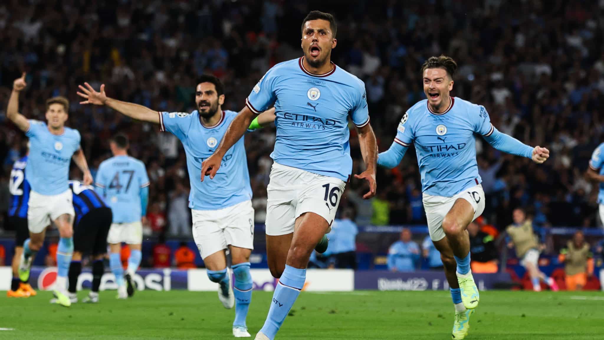 Manchester City sobe ao patamar dos imortais: &eacute; campe&atilde;o da Champions League e completa a Tr&iacute;plice Coroa