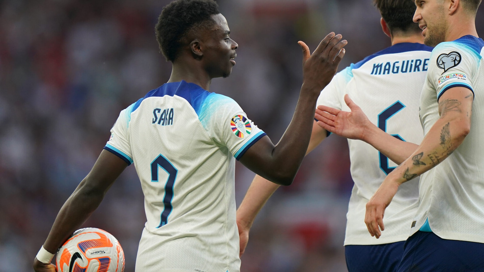 Bukayo Saka quer enquadrar a bola do seu primeiro hat-trick: &ldquo;Uma noite especial&rdquo;