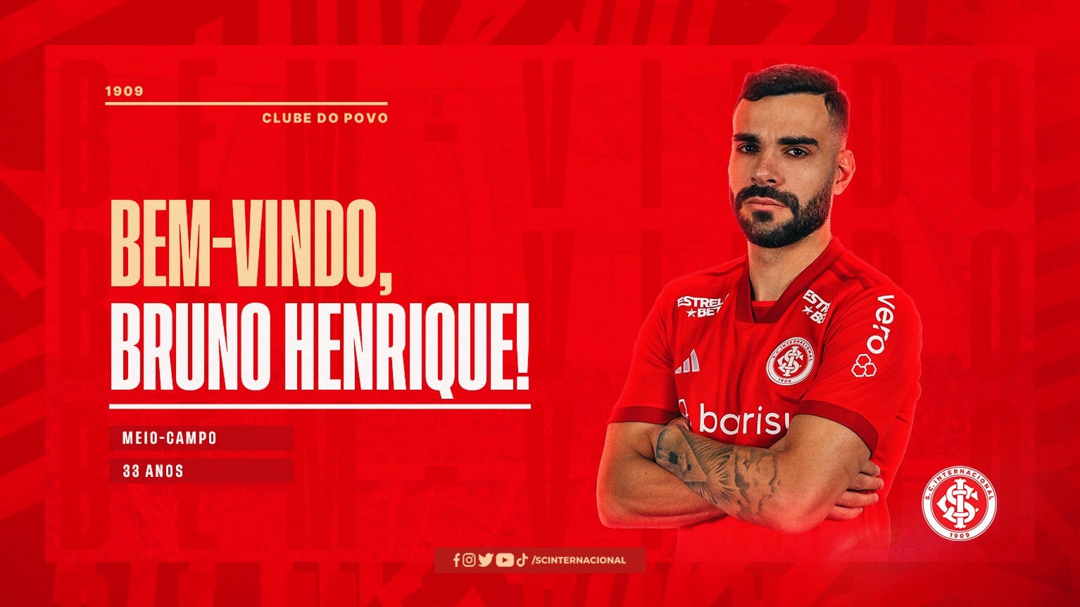 Inter vence concorr&ecirc;ncia do Santos e anuncia Bruno Henrique