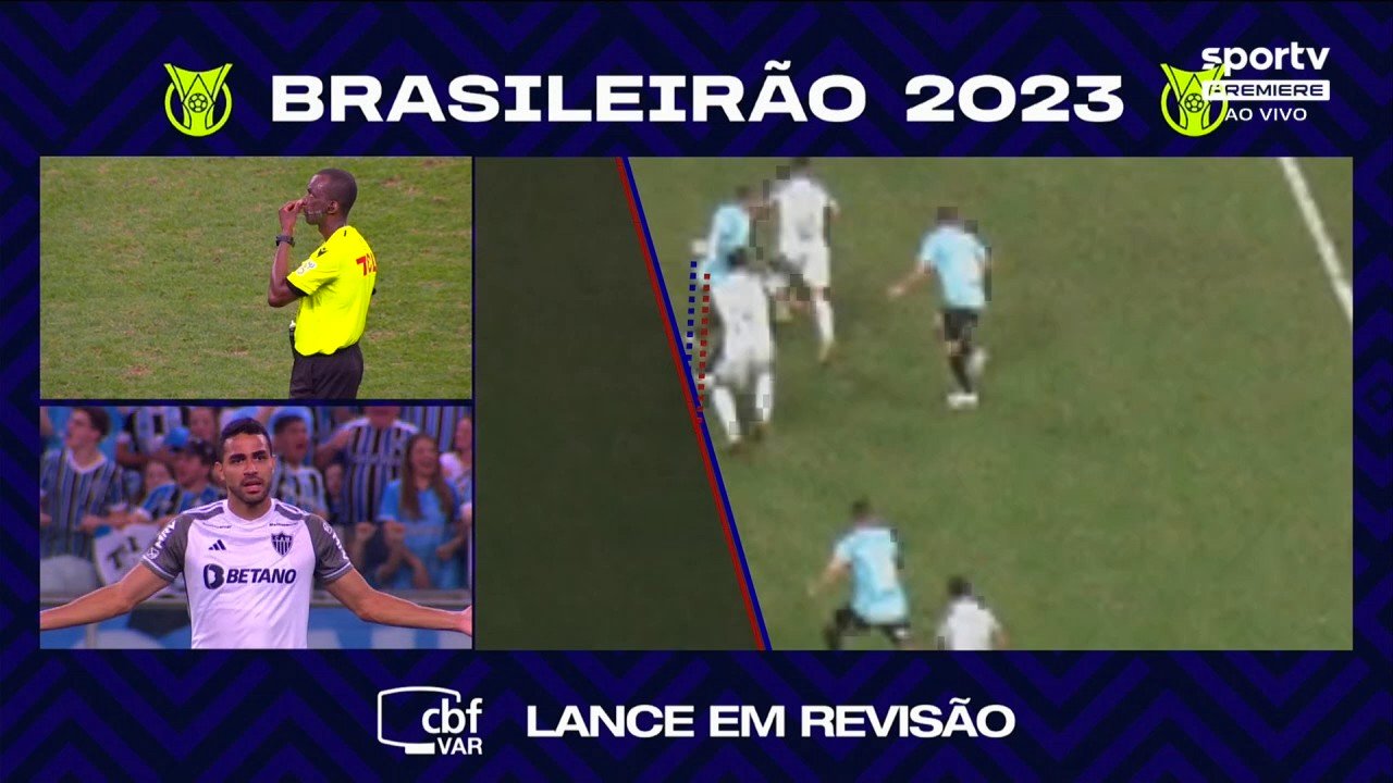 VAR analisa impedimento em Gr&ecirc;mio x Atl&eacute;tico-MG