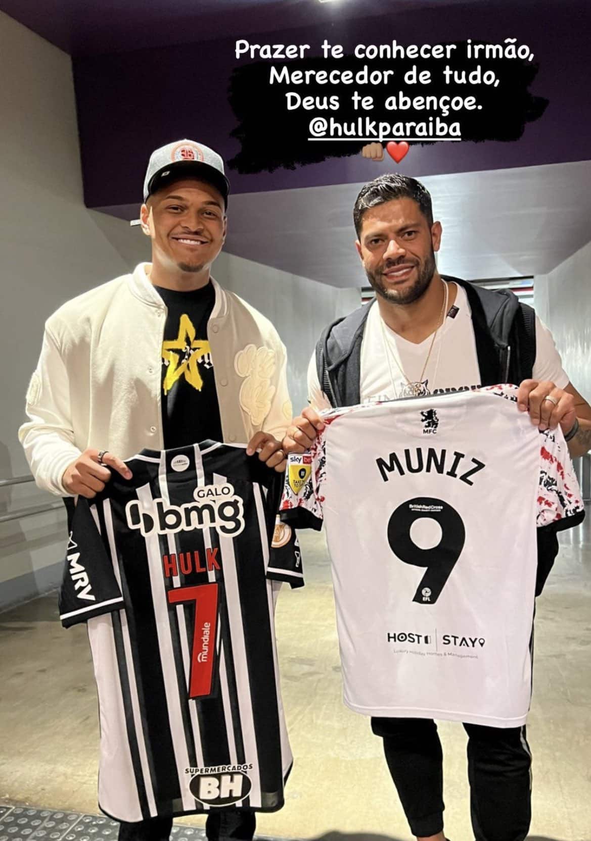 Rodrigo Muniz e Hulk em jogo do Atl&eacute;tico
