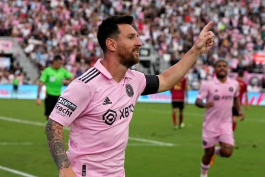 Parece que Messi vai se divertir na MLS: hoje foram dois gols e nova comemora&ccedil;&atilde;o