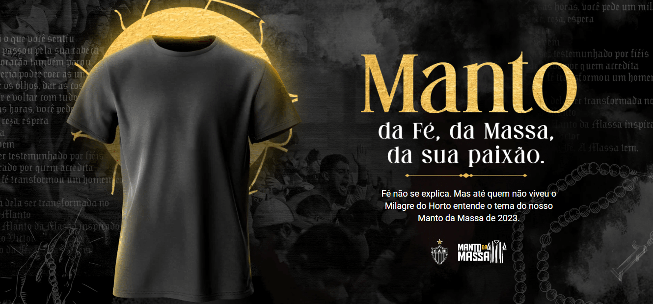 Novo &lsquo;Manto da Massa&rsquo; &eacute; justa homenagem do Atl&eacute;tico-MG ao ano que um homem foi santificado